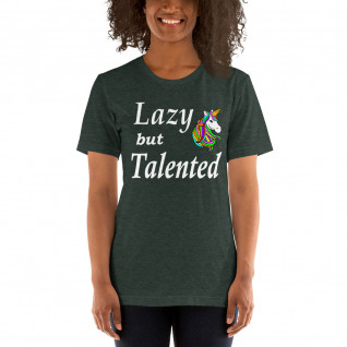 Lazy but talented Unicorn Short-Sleeve Unisex T-Shirt